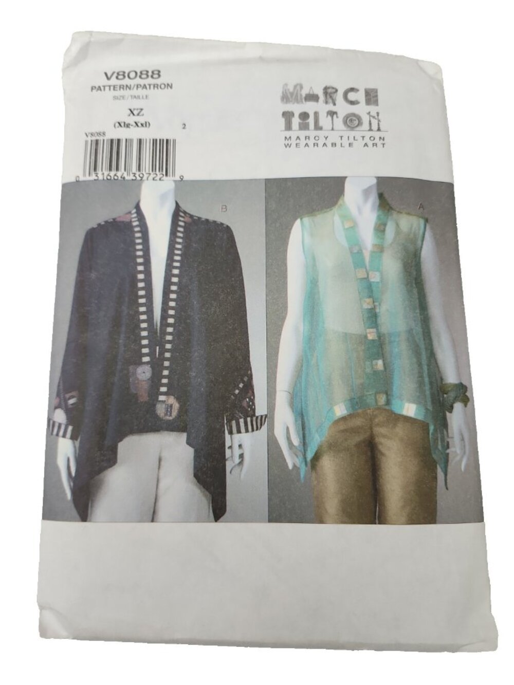 Vogue V8088 Pattern Womens "Marcy Tilton" Jacket & Vest  Size XL-XXL 20-26 UNCUT